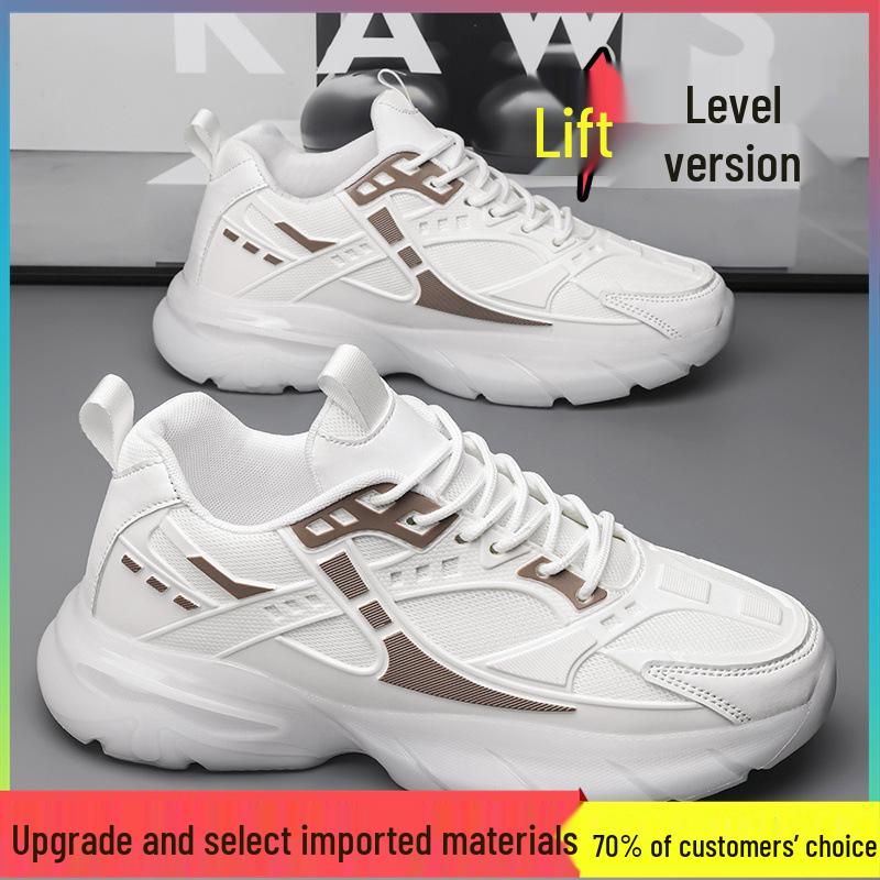 Black Warrior Men s Thick-Soled Casual Running Shoes 2025 - Trendy Spring Versatile Sneakers 39