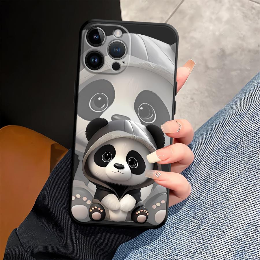 Funda Phone Cover Case for Apple iPhone 17 Pro Max 16 11 12 Air 15 Pro 7 8 13 14 XR XS MAX Cute Panda
