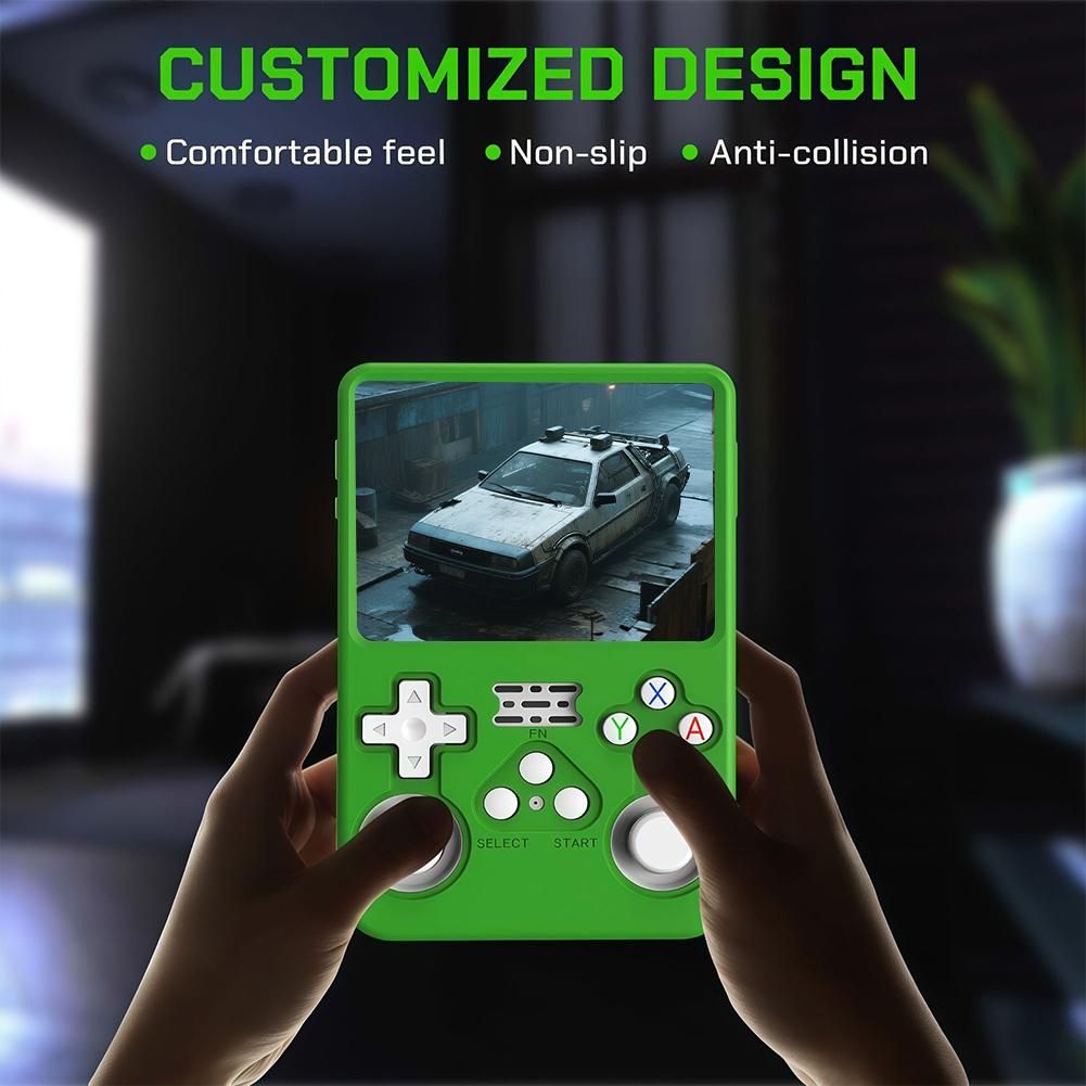 Silicone Protective Cover For ANBERNIC for R36S Handheld Game Console Anti-Scratch Soft Skin Cover Case with Lanyard