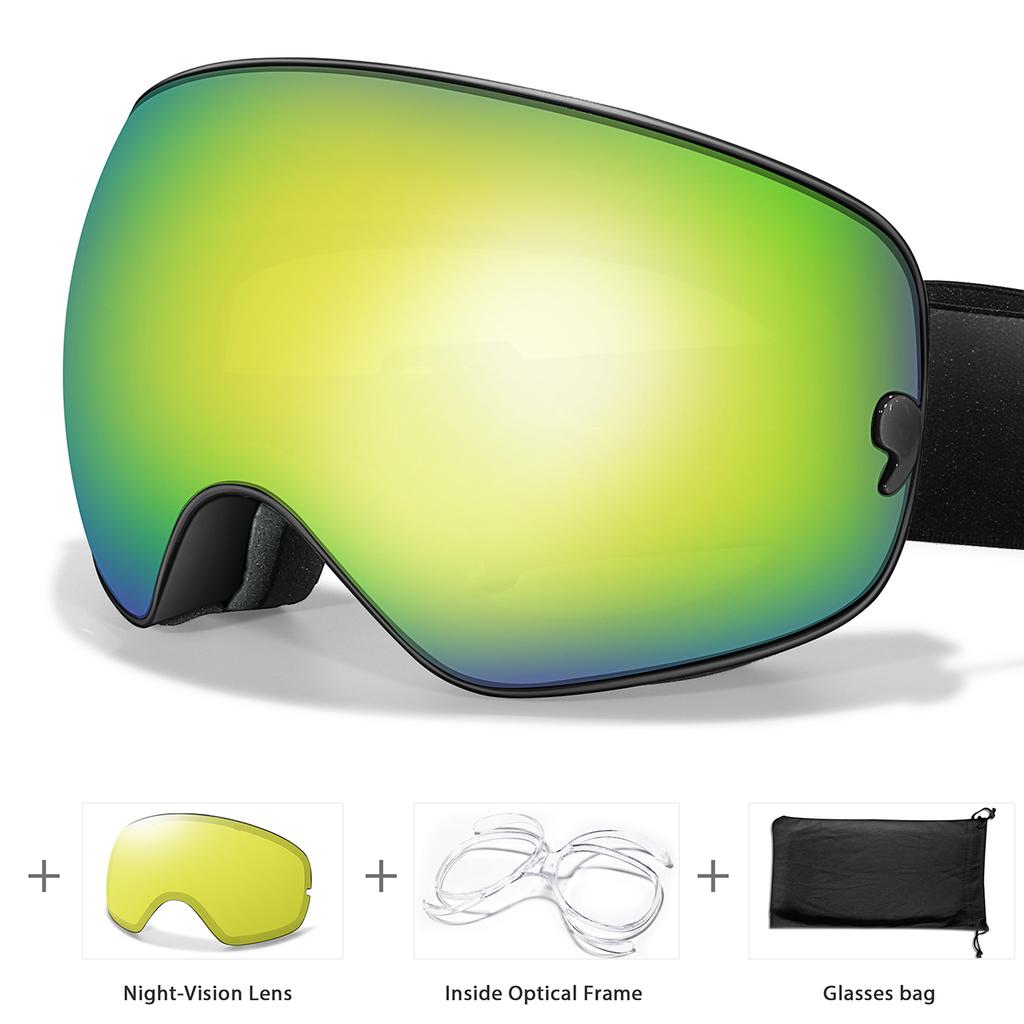 Men Women Anti-Fog UV400 SKI Goggles Snowboard Outdoor SportS Teen Snowmobile Glasses Winter Cycling Eye Windproof Christmas