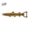 High End Wine Lover Gifts Rustic Fish Bottle Opener Creative Cap Opener with Detailed Scale Home Decor Tool Design Retro Metal Alloy Bar for