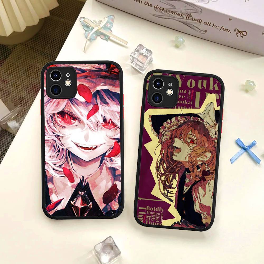 Classic Game Touhou Project For IPhone 16 15 14 Plus 13 12 11 Pro Max X XS MAX Translucent Matte Shockproof Cover