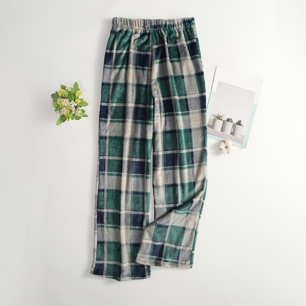 Women Pajama Pants Plush Sleep Pants Soft Elastic Waist Pajama Bottoms Patterned Pants With 2 Pockets