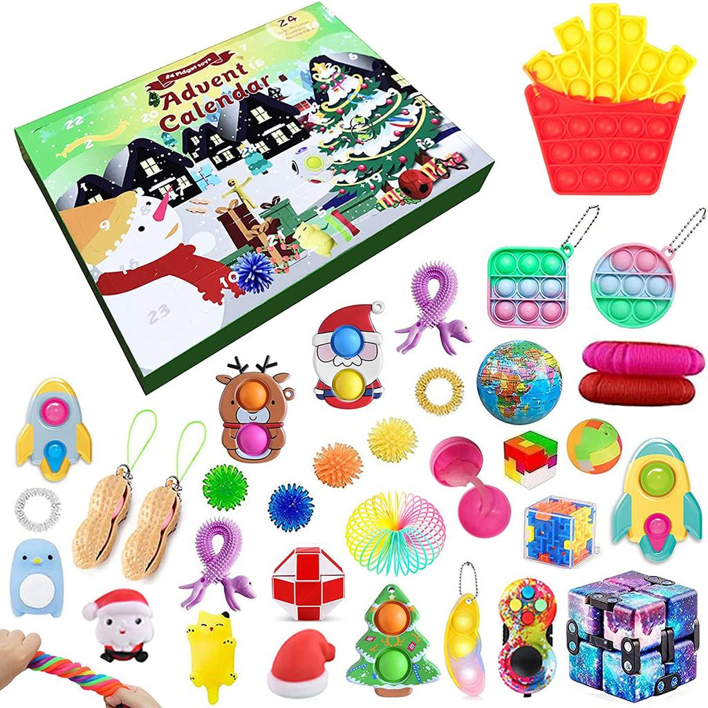 2021 Christmas Countdown Advent Calendar,  Toy Set For Home, School, , Party, Parent-Child Game