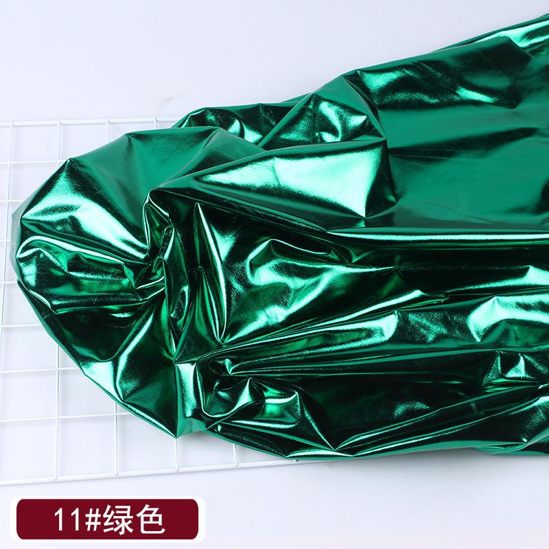 Elastic Golden Reflective Fabric By The Meter for Stage Clothes Hats Decoration Sewing Plain Bronzing Cloth Smooth Skin-friendly