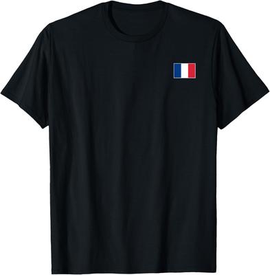 France T Shirt Women Men Kids Left Chest French Flag T-Shirt