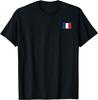 France T Shirt Women Men Kids Left Chest French Flag T-Shirt