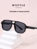 New European and American Retro Double-Beam Men's Square Sunglasses - Fashionable for Driving and Business