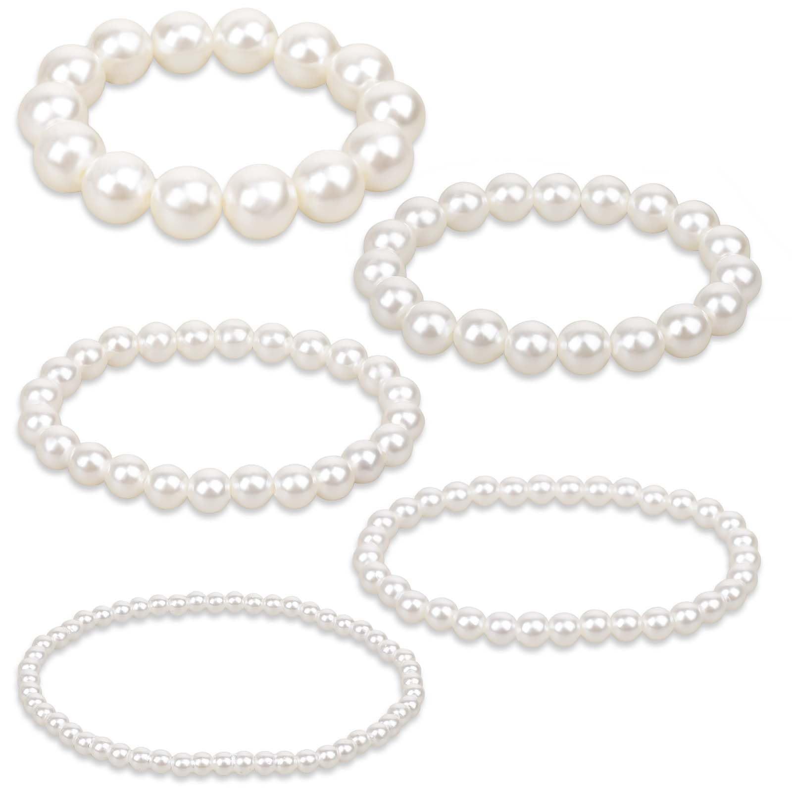 Multi - Layer Pearl Bracelet , Simple and Elegant Handmade Daily Wear Bracelet for Women белый