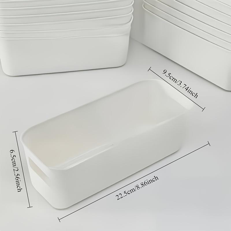 10 Stück Weiße Kunststoff-Aufbewahrungsboxen, Mehrzweck-Aufbewahrungsboxen, Heimorganisation, Platzsparende Aufbewahrungsboxen