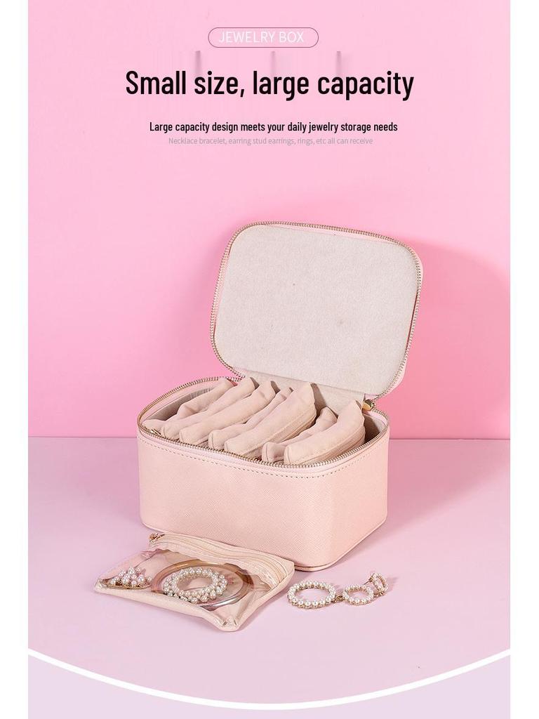 Personalizowane Pudełko na Biżuterię Podróżne z 8-częściowym Organizerem na Kolczyki