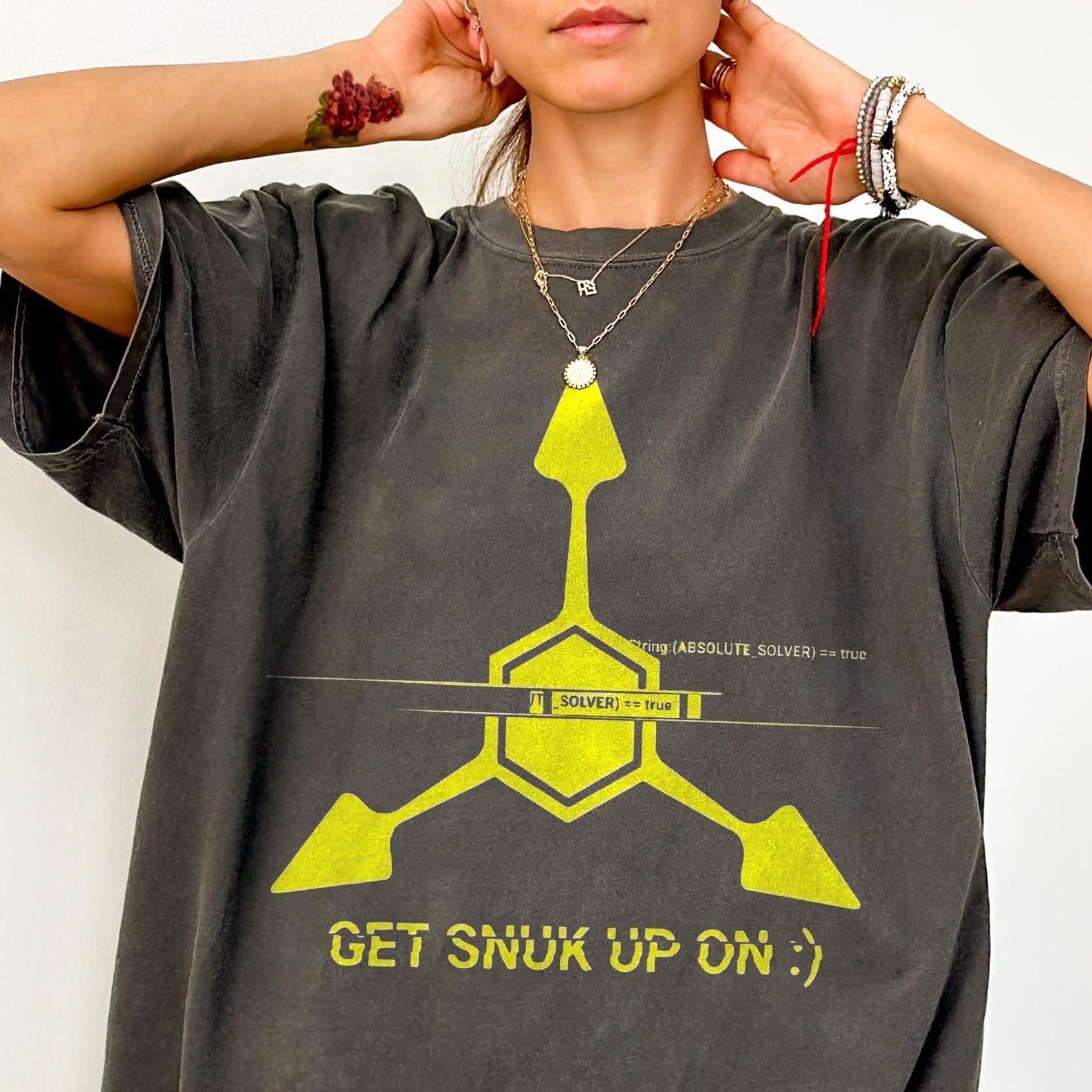 Comfort Colors® Murder Drones Absolute Solver Symbol Shirt - Cyn Get Snuk Up On Shirt,Drone Animation Tshirt,Murder Drones Sweatshirt M