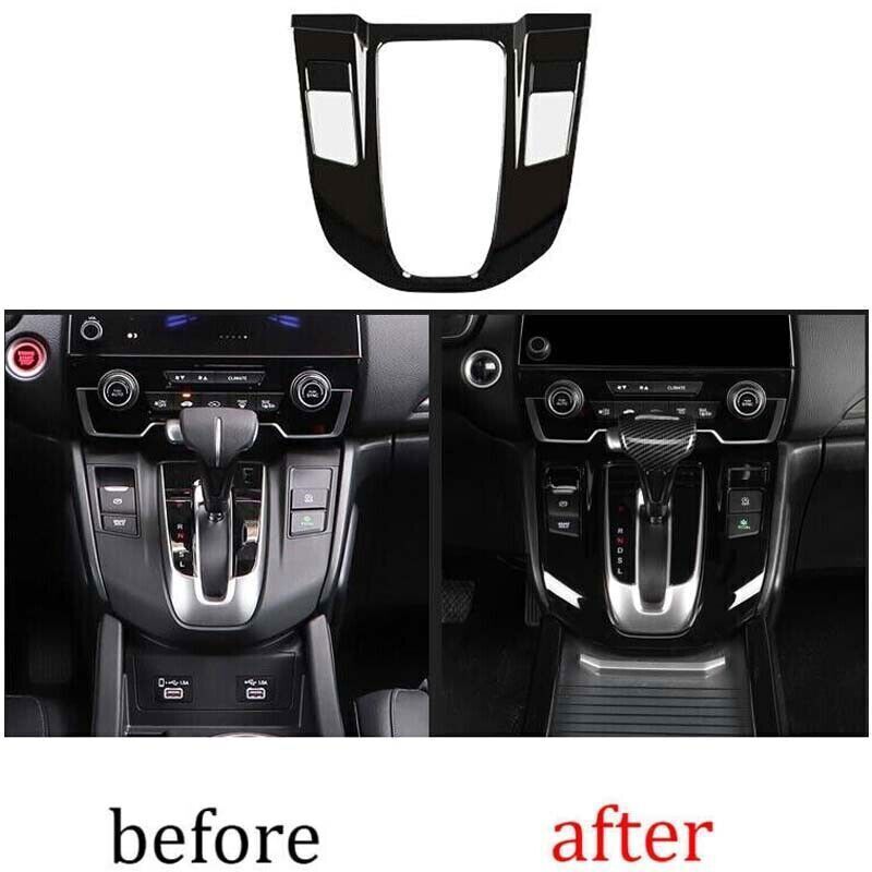 2017-2021 ABS Black 1PCS Middle Console Gear Shift Panel Trim For Honda CRV CR-V