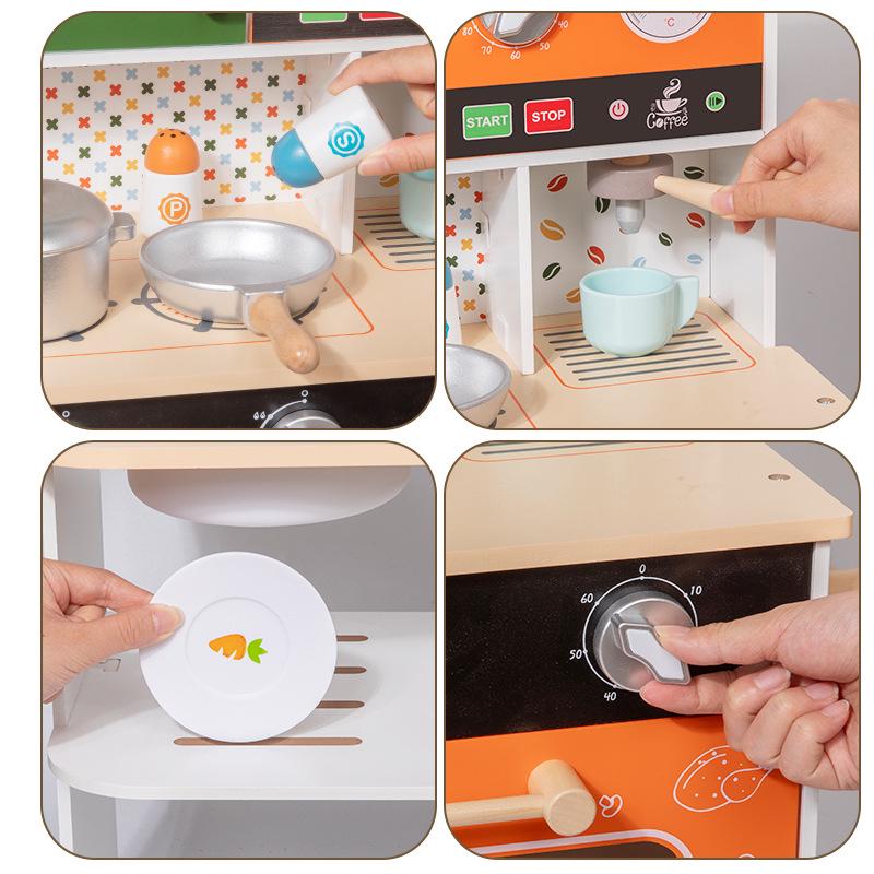 Educational Wooden Interactive Kitchen Toy for Kids