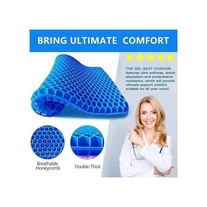 Coussin de Siège en Gel, Anti Escarres, la Pression sur Le Orthopédique avec Housse Antidérapant Multicolore COUSSIN