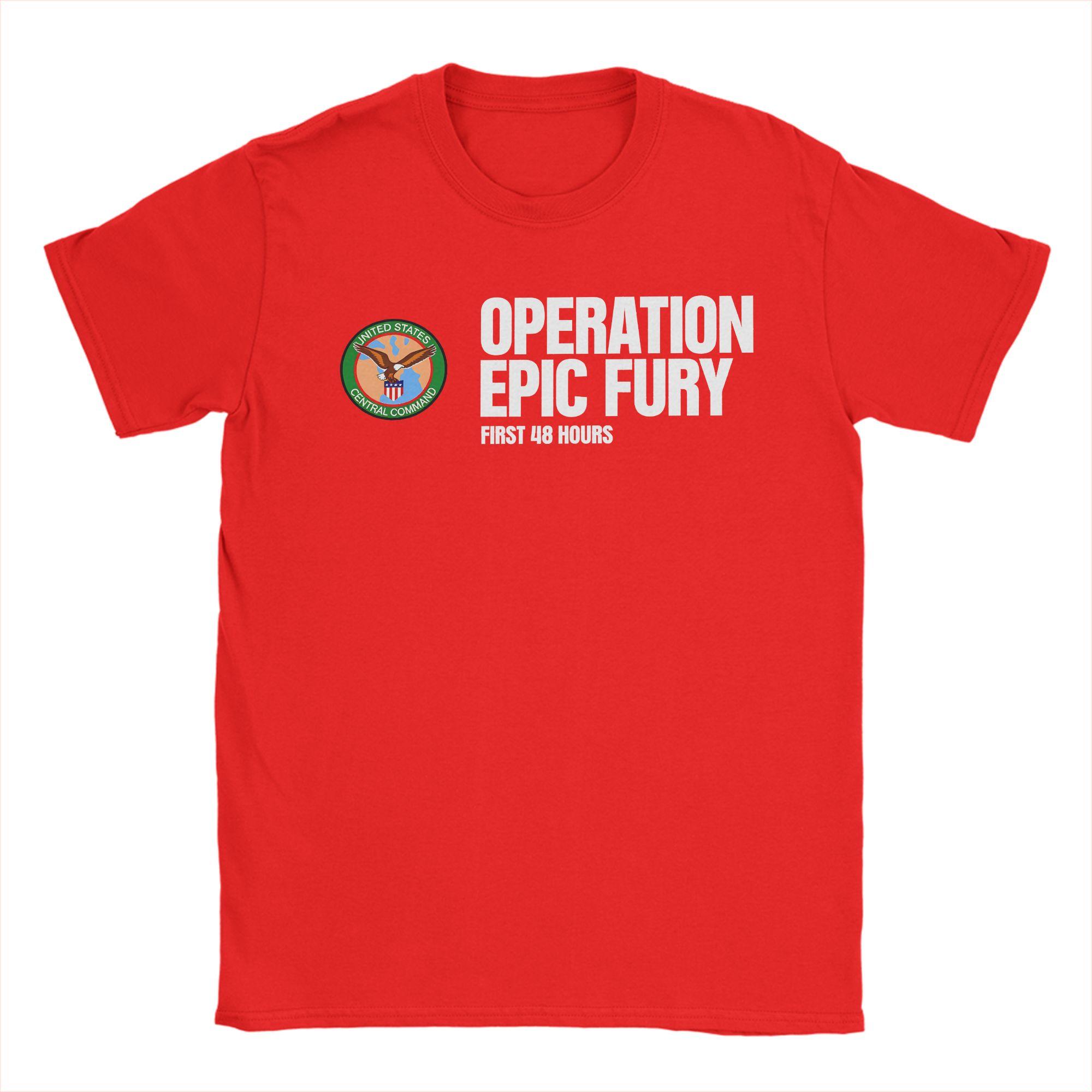 

Mens T Shirt FAFO Operation Epic Fury TShirts Harajuku Beach Tees Y2K Funny 100 Cotton Tops Plus Size 6XL S