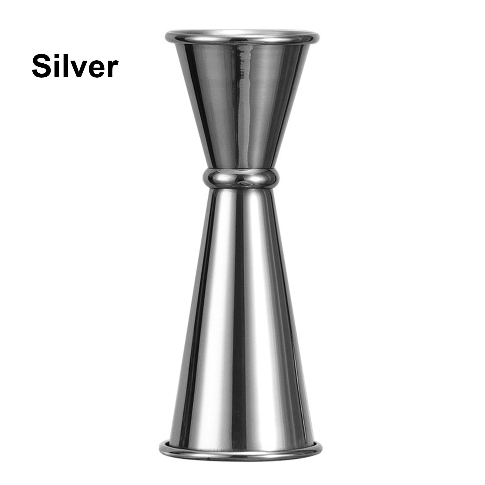 

New Stainless Steel Measure Cup Dual Design Drink Spirit Double Cocktail Jigger Japanese Jigger with Measurements Scale Inside срібний