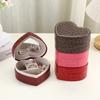Leather Heart Jewelry Organizer With Flip Lid For Gift Weddings Travel
