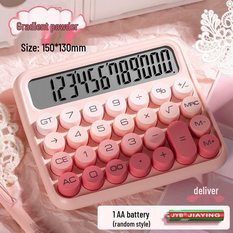 Multifunctional Silent Desktop Calculator – Cute, High-Value, Gradient Design for Students & Office Use
