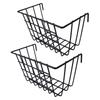 Modern Iron Hanging Basket Shelf With White Grid Design For Efficient Wall Storage Organizers In Homes Bathroom Kitchen