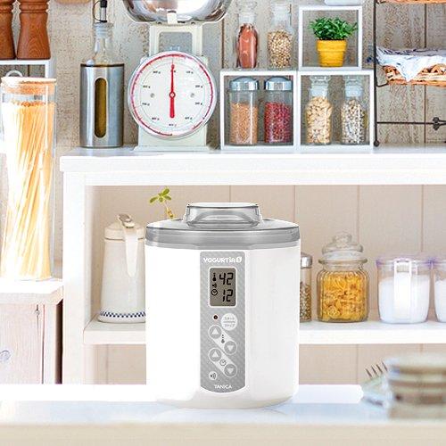 Tanica Electric Yogurt Maker, Yogurtia S, 1200ml, YS-01 (White), with Temperature Control (25-70°C), Timer, and Buzzer