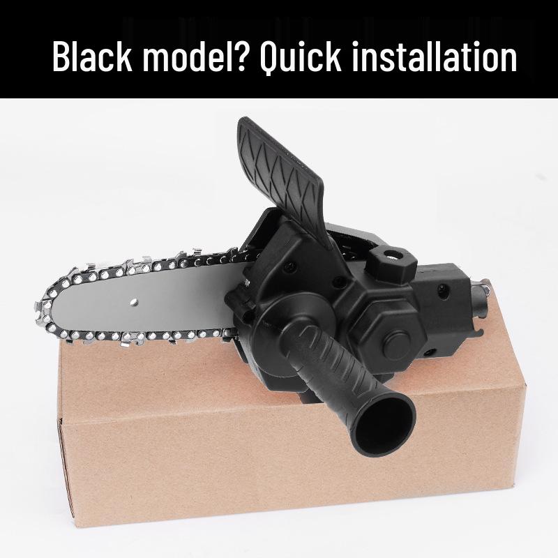 4-inch Electric Drill to Chainsaw Conversion Head - Handheld Mini Chainsaw for Wood and Garden Cutting