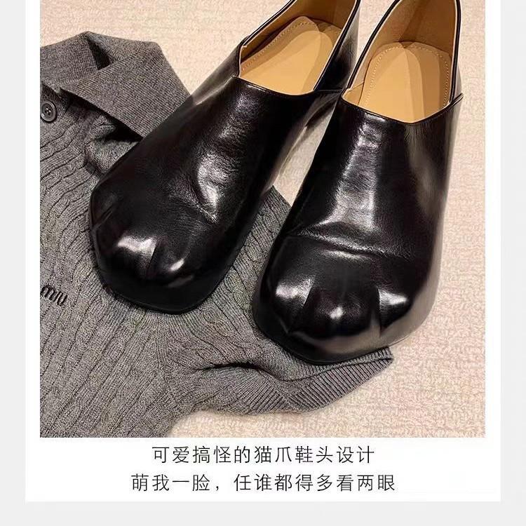 Sheepskin Niche Cat Claw Women's Shoes One Pedal Shallow Mouth Single Shoes Women's Flat Bottom Retro Mary Jane
