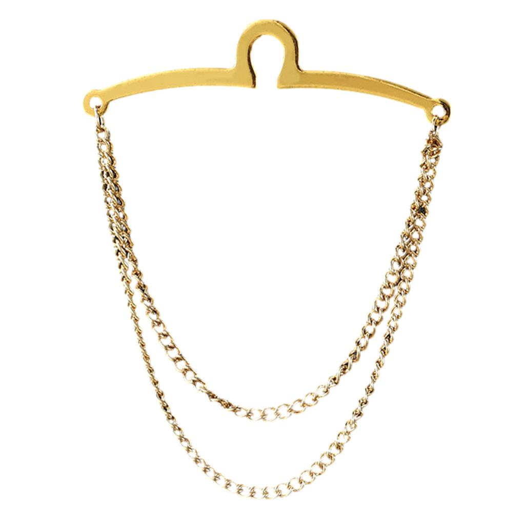 Mens Vintage Tie Clip Shirt Chain Buckle U-Shaped Tie Chain Jewelry Business Banquet Wedding Formal Necktie Accessories