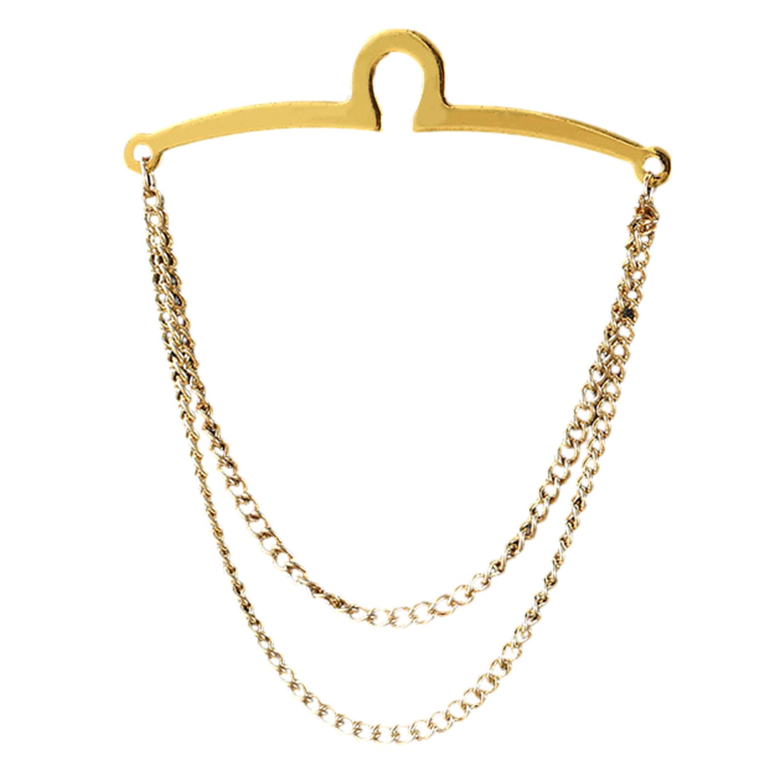 

Мужская винтажная заколка для галстука, цепочка для рубашки, пряжка, U-образная цепочка для галстука, ювелирные изделия, деловой банкет, свадьба, формальные аксессуары для галстука золотой