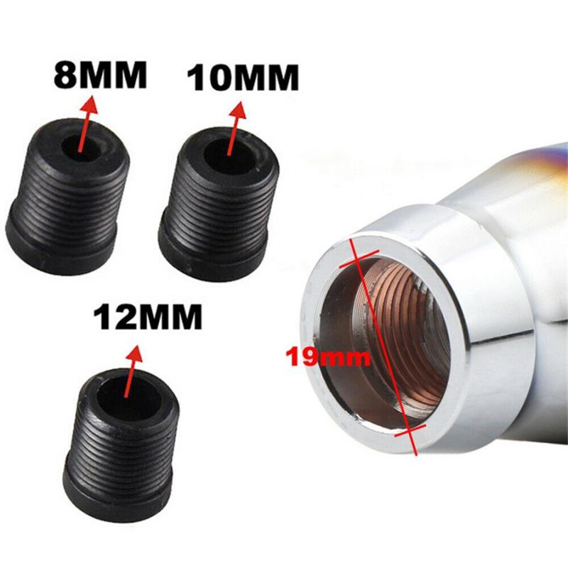 New Universal 5 Speed Manual Car Gear Lever Stick Shift Knob Shifter with Adapters