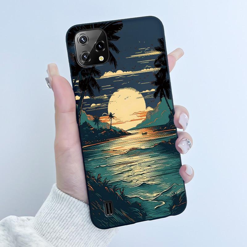 For Blackview A55 Case Oscal C60 Back Cover Luxury Cute Love Rabbit Funny Pattern Black TPU Soft Silicone Protective Phone Case