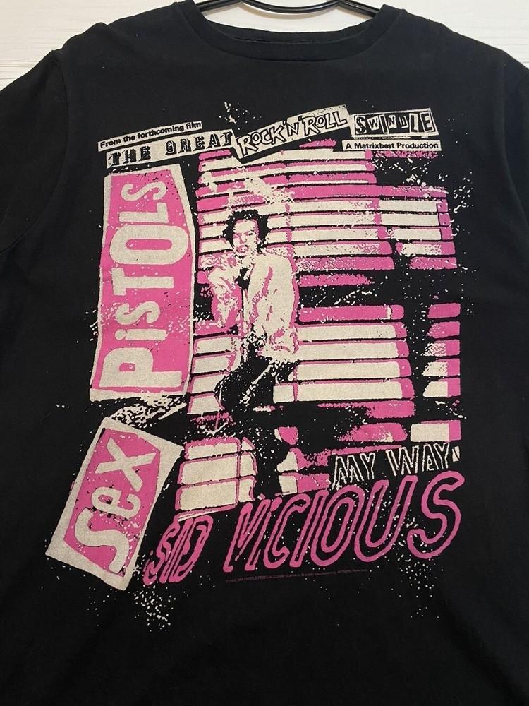 Sex Pistols Tee Sid Vicious Black Cotton Shirt Short Sleeve Unisex T-Shirt M