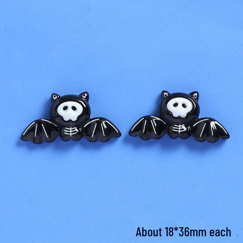 Halloween Resin Ghost & Pumpkin DIY Ornaments: Black Cat, Stickers, Hair & Phone Accessories