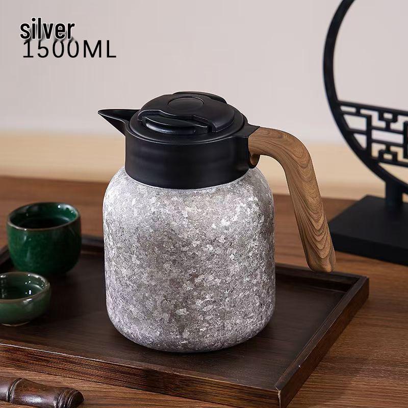 Делюкс титановый чайник и мока-пот с интеллектуальным дисплеем - Портативная, термоизолированная, вместительная дорожная кружка 1500ML