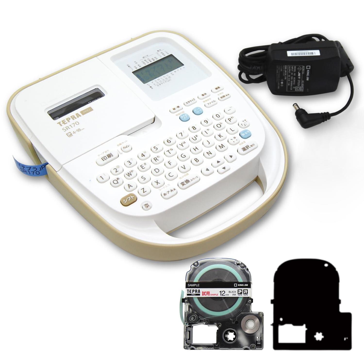 

King Jim PRO SR170 Label Printer label Includes trial tape 1 roll of Tepra (Compatible width 4-18mm) - + tape. бежевий
