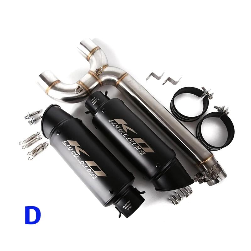 For Yamaha FZ6 FZ6N FZ6S Exhaust System Middle Link Pipe Escape Connecting Tube Slip On 51mm Muffler Tips Modified Motorcycle