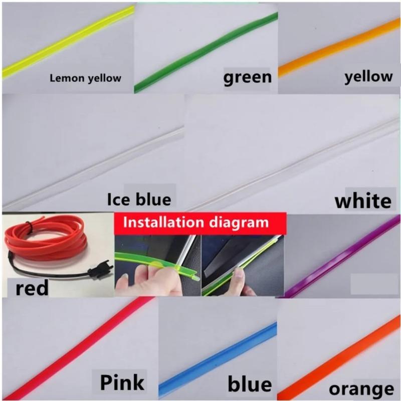 1M/2M/3M/4M/5M Multicolor Led Strip Lights Flexible Neon Light EL Wire Led Dance Party Atmosphere Decor Light String Waterproof