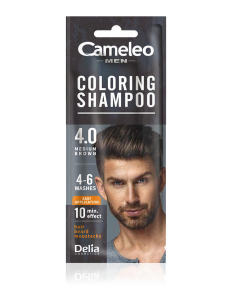 Delia Cameleo Men Coloring Shampoo Szamponetka Koloryzująca 4.0 Medium Brown 15Ml
