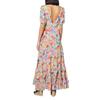 RIXO Womens/Ladies Floral Silk Puff Sleeve Maxi Dress