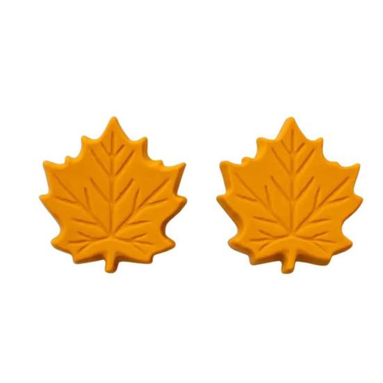 2 Pcs Decorative Knob Covers Fall Leaf Stretch Over Hardware Decorations for Autumn Kitchen Bathroom Home Dressers Decor