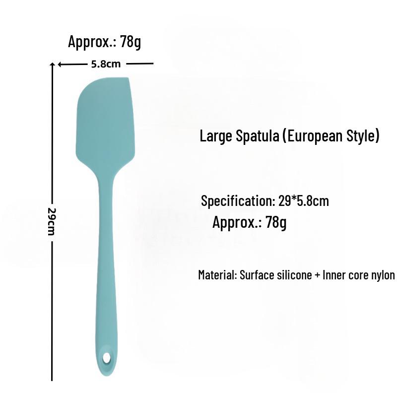 Silicone Spatula Set: Heat-Resistant, One-Piece Scrapers for Mixing & Baking (Small & Large Sizes)