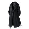Spring and Autumn Men's Long Casual Windbreaker Coat, Slim Fit Youth and Youth Versatile Collar Top