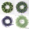 Lavender Circus Flower Faux Grass Wreath For Wedding Hall And Window Decoration