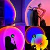 USB Powered LED Sunset Lamp Remote Control Rainbow Projector Light  Photography Props