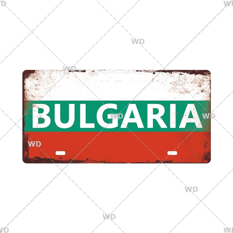 National Flag License Plate 6x12Inch Home Signs Metal Vintage Tin Sign Garage Bar Wall Signs Decor Patriots Best Gift Dustproof