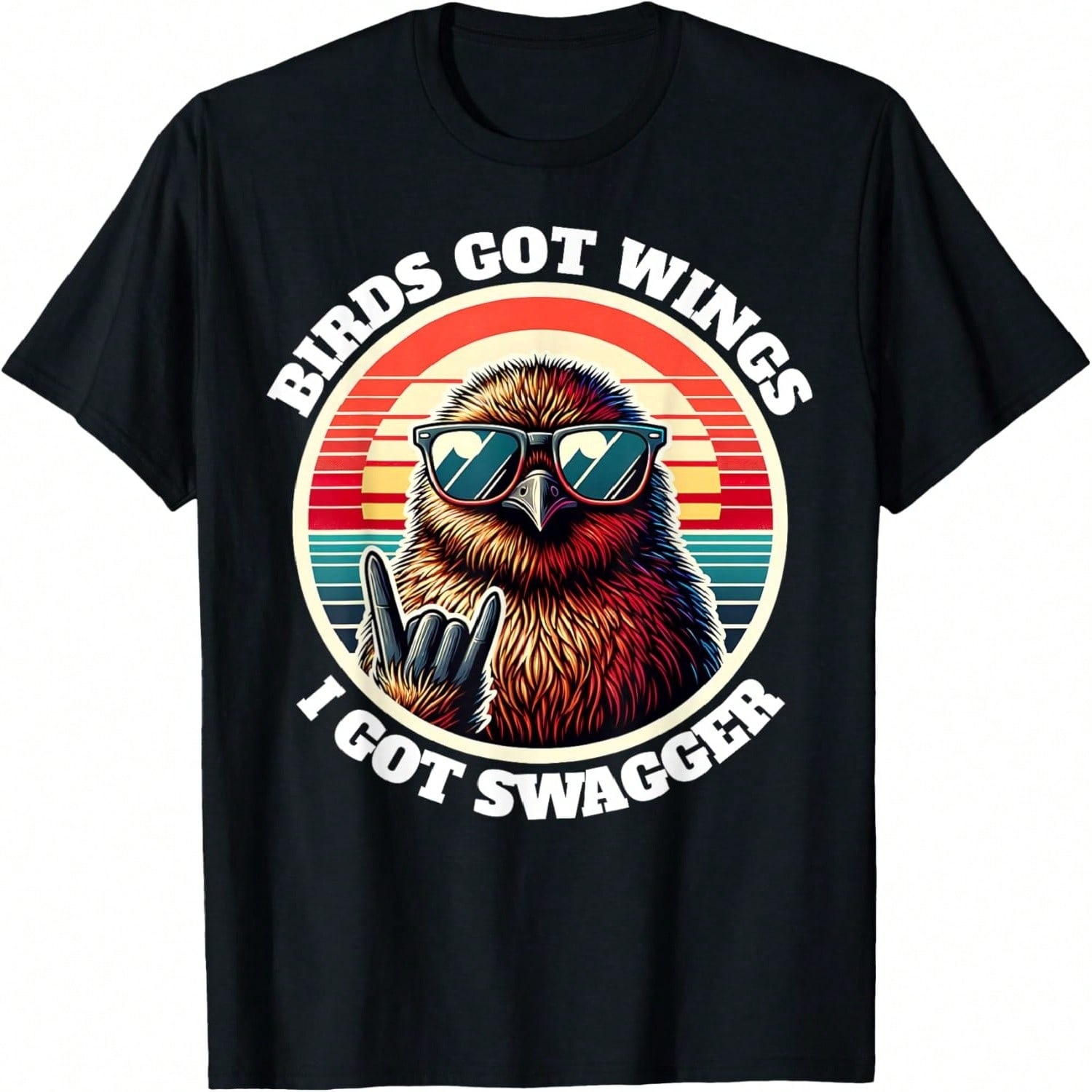 Kiwi Print With Landscape - Cute Kiwi Bird T-Shirt S разноцветный