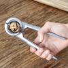 Silver Metal Walnut Clip Multifunctional Household Nutcracker Shelling Tool Non-slip Grip Walnut Chestnut Hazelnut Opener