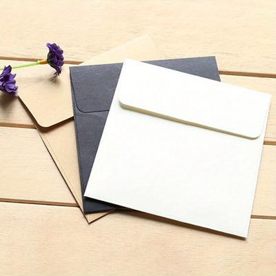 100 sztuk Koperta Mini Kwadratowa Vintage, Koperta Zaproszeniowa Western Kraft, Koperta Literacka