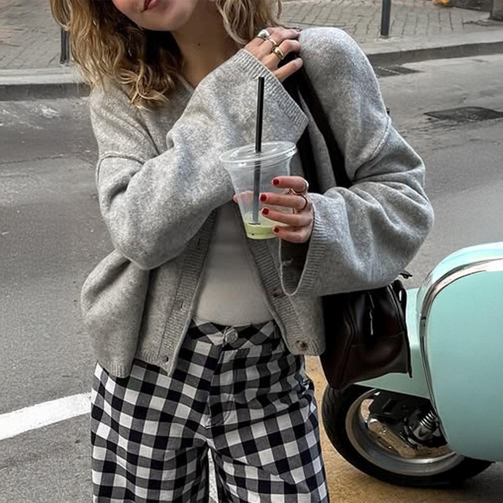 Button-down Long-sleeved Shirts and Sweaters for Women 2025 Autumn and Winter Fashionable and Versatile