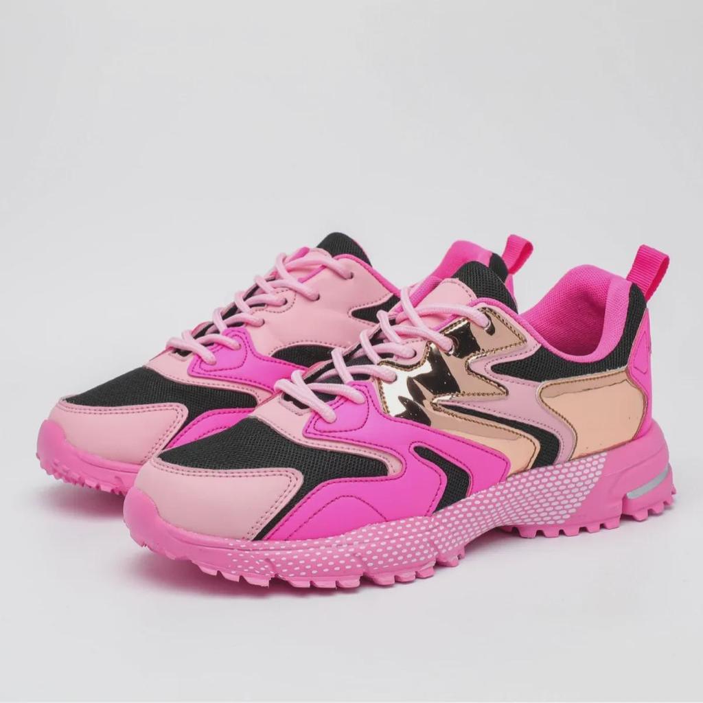 Modne sneakersy casual w stylu color-block z grubą podeszwą dla zwiększenia wzrostu - Unisexowe buty typu 'daddy' w stylu europejskim i amerykańskim